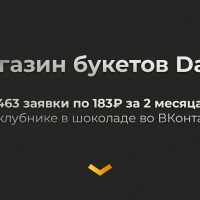 Кейс: клубника в шоколаде. 463 заявки по 183₽ за 2 месяца во ВКонтакте