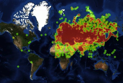 Распределение данных есоседи