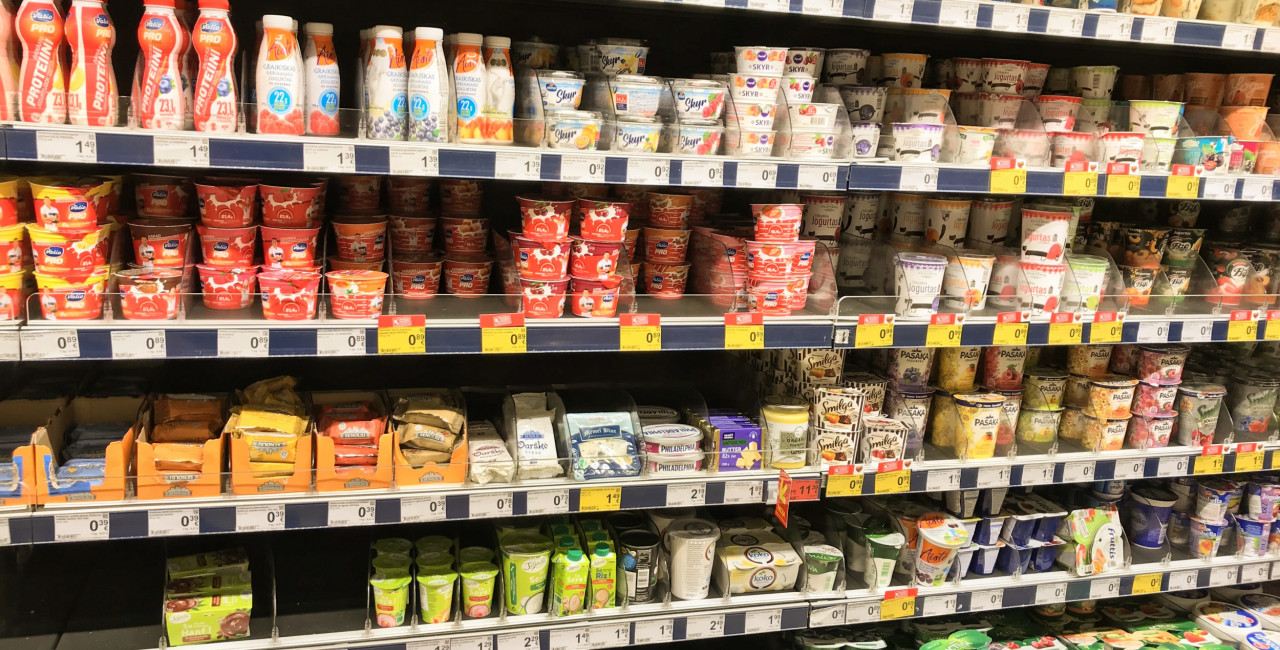 UI дизайн на примере йогуртов из супермаркета