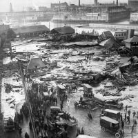 Взрыв на алкогольном заводе в Бостоне. 1919 г