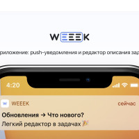 WEEEK Week #29: Мобильные пуш-уведомления и редактор описания задачи