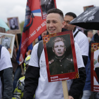 Сотрудники кинокомпании «Союз Маринс Групп» приняли участие в шествии «Бессмертный полк»