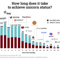 Сколько у удачного проекта уходит времени на то, чтобы стать «единорогом»?