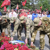 При участии Росгвардии в Херсонской области состоялось празднование Дня Победы