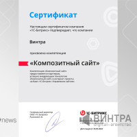 Digital-агентство «Винтра» получило компетенцию «Композитный сайт»