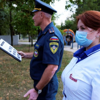 В Херсонской области медик Росгвардии провела учебное занятие для школьников