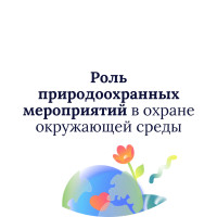 Роль природоохранных мероприятий в охране окружающей среды