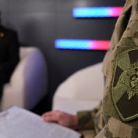 В Херсонской области офицер Росгвардии принял участие в записи программы «Голос Закона»