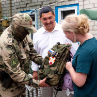 В Херсонской области росгвардейцы приняли участие в акции «Собери ребенка в школу»