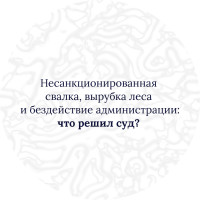 Несанкционированная свалка, вырубка леса и бездействие администрации: что решил суд?