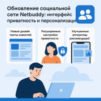 Обновление социальной сети Netbuddy: интерфейс, приватность и персонализация