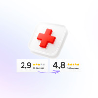 Клиника теряла пациентов при рейтинге 2.9. Мы подняли рейтинг до 4.8 и спасли сеть