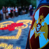 В Херсонской области росгвардейцы приняли участие в акции памяти жертв террора