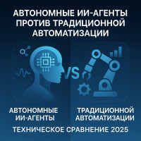 Автономные ИИ-агенты против традиционной автоматизации: техническое сравнение 2025