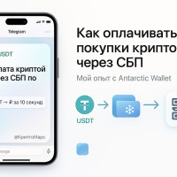 Как легко платить криптовалютой в России через СБП QR-код: опыт использования Antarctic Wallet, все плюсы и минусы