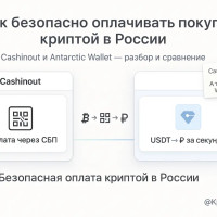 Как безопасно оплатить покупки в России с помощью криптовалюты через СБП: Сравнение Cashinout и Antarctic Wallet