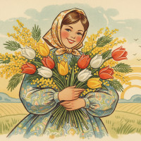 Открытка с 8 марта СССР - советские ретро открытки: топ-5 нейросетей на 2026 год