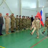 В Херсонской области росгвардейцы провели товарищеский матч по мини-футболу между кадетами и юнармейцами