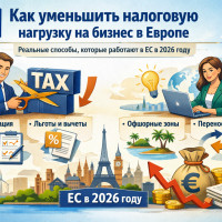 Как уменьшить налоговую нагрузку на бизнес в Европе: Реальные способы, которые работают в ЕС в 2026 году