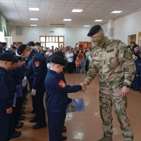 В Самаре росгвардейцы приняли участие в церемонии посвящения первоклассников в кадеты
