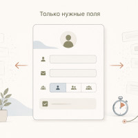 Форма регистрации на мероприятие без лишних полей