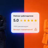 Почему рейтинг 5.0 у работодателя выглядит... подозрительно. Разбираем парадокс доверия