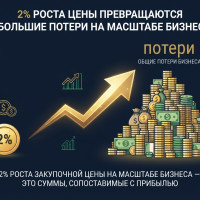 2% роста закупочной цены: почему это бьёт по марже сильнее, чем кажется