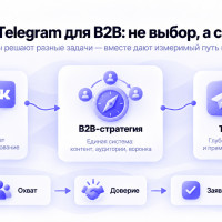 VK и Telegram для B2B: как сравнить каналы по конверсиям и выстроить публикации, пока часть конкурентов работает вручную