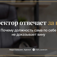Директор отвечает за всё? Почему должность сама по себе не доказывает вину