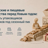 Кондитерские и пищевые производства перед Новым годом: как закрыть упаковщиков и фасовщиков под сезонный пик