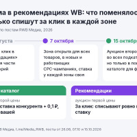 Рекомендации WB открыли для всех товаров: почему там списывается вся ставка за клик и как тестировать зону, не отнимая бюджет у поиска