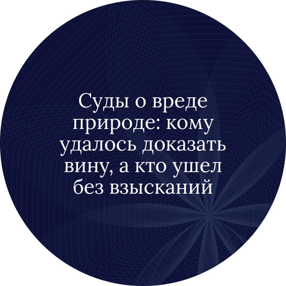 Zharov Group: Суды о вреде природе: кому удалось доказать вину, а кто ушел без взысканий