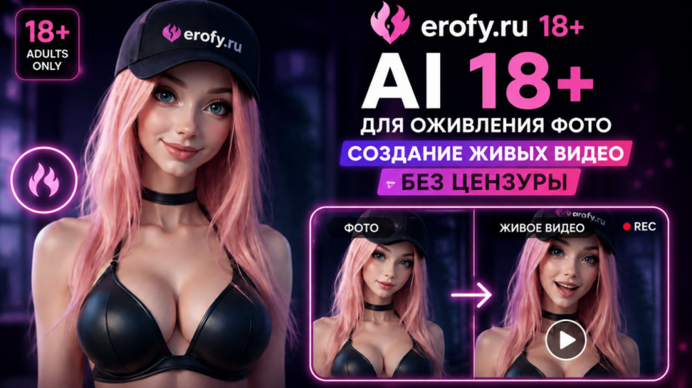 Erofy | Нейросети 18+: Лучшие AI-боты для оживления фото в Telegram