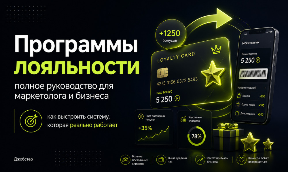 Джобстер: Бонусная система для покупателей: как построить программу лояльности и повысить LTV