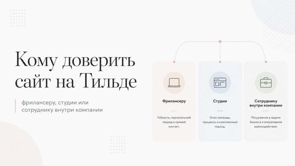marmelad.digital: Кому доверить сайт на Тильде: фрилансеру, студии или сотруднику внутри компании