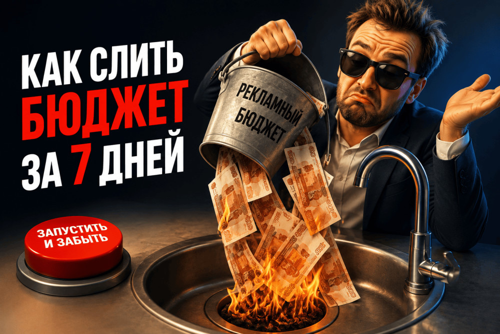 Хабибулин Марат: Как слить бюджет в Поиске Яндекс Директ за 7 дней в 2026 году. 7 ошибок, которые сжигают до 100 000 ₽ в неделю