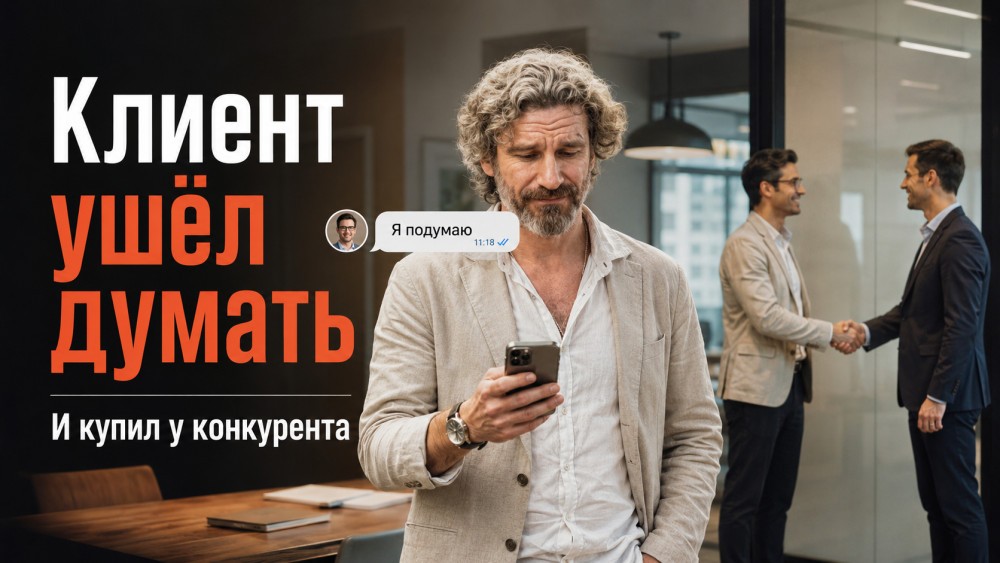 Честно про бизнес: Клиент сказал &laquo;я подумаю&raquo; &mdash; и через час купил у конкурента