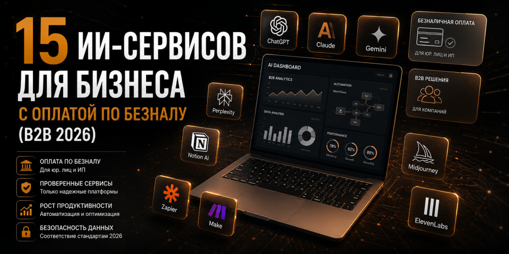Проект Money from: 15 ИИ-сервисов для бизнеса, которые можно официально оплачивать по безналу