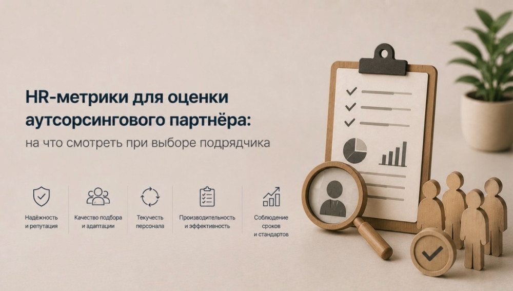 Mega-Personal. Пишет Роман Игнатьев: HR-метрики для оценки аутсорсингового партнёра: на что смотреть при выборе подрядчика