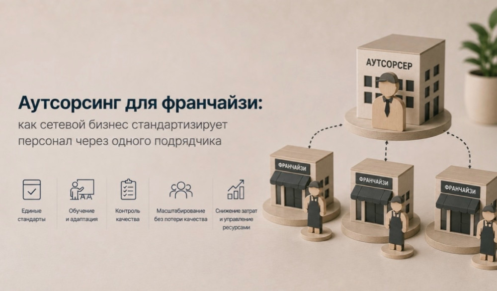 Mega-Personal. Пишет Роман Игнатьев: Аутсорсинг для франчайзи: как сетевой бизнес стандартизирует персонал через одного подрядчика