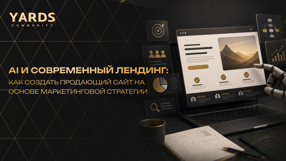 YARDS community: AI и современный лендинг: как создать продающий сайт на основе маркетинговой стратегии