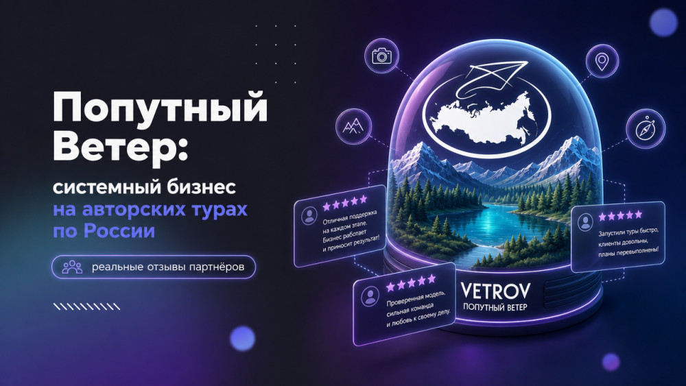Гилязов Булат: Попутный Ветер: системный бизнес на авторских турах по России - реальные отзывы партнёров