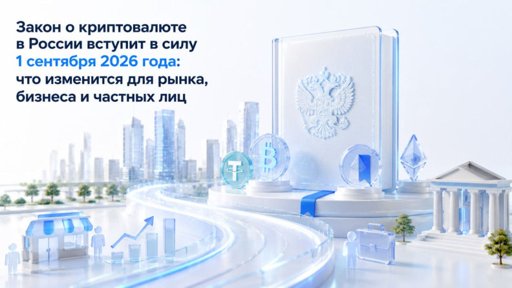 Skycapital | Легальный обмен криптовалюты: Закон о криптовалюте в России вступит в силу 1 сентября 2026 года: что изменится для рынка, бизнеса и частных лиц
