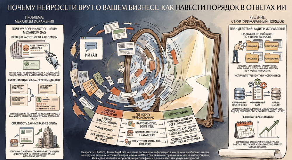 Сидоревич Игорь: Спросил у нейросети про свою компанию и получил телефон, который мы отключили в 2024-м