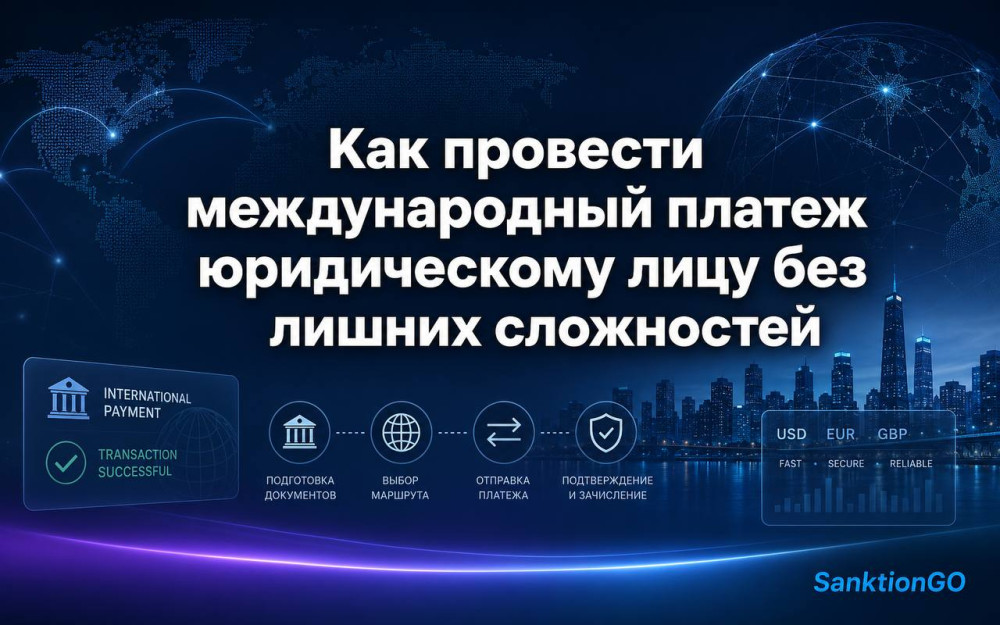sanktiongo: Как провести международный платеж юридическому лицу без лишних сложностей