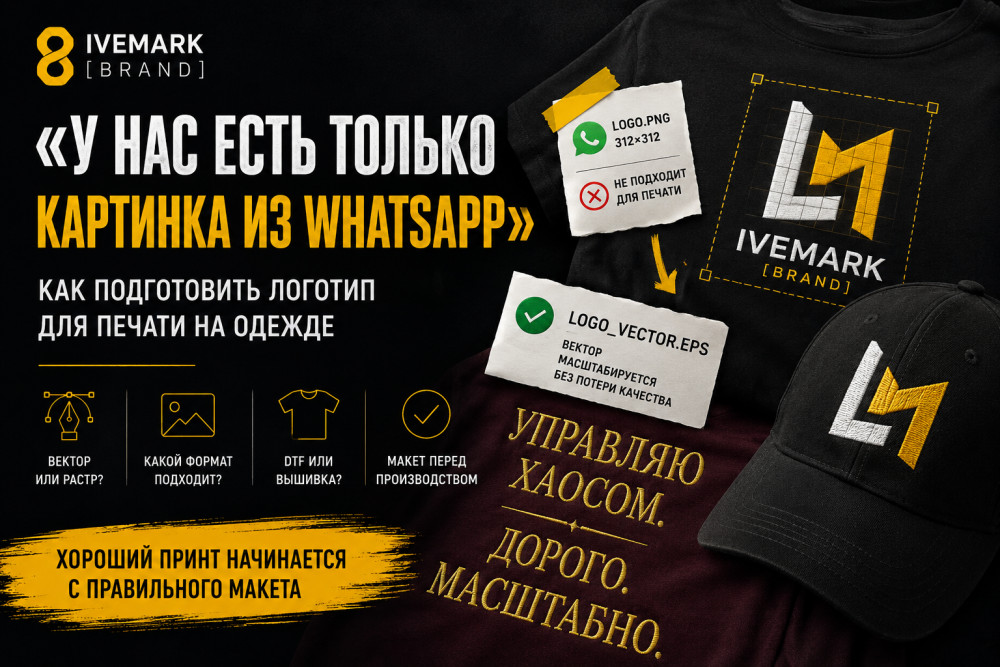 Вершинин Виталий: &laquo;У нас есть только картинка из WhatsApp&raquo;. Как подготовить логотип для печати на одежде