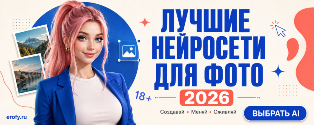 Erofy | Нейросети 18+: Лучшие нейросети для порно по фото 2026: оживи, раздеть, анимируй и общайся