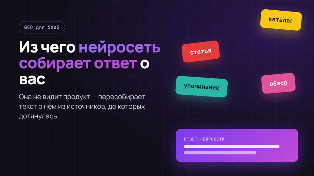 Сайткрафт: Как мы собираем GEO из четырёх модулей на проектах онлайн-сервисов