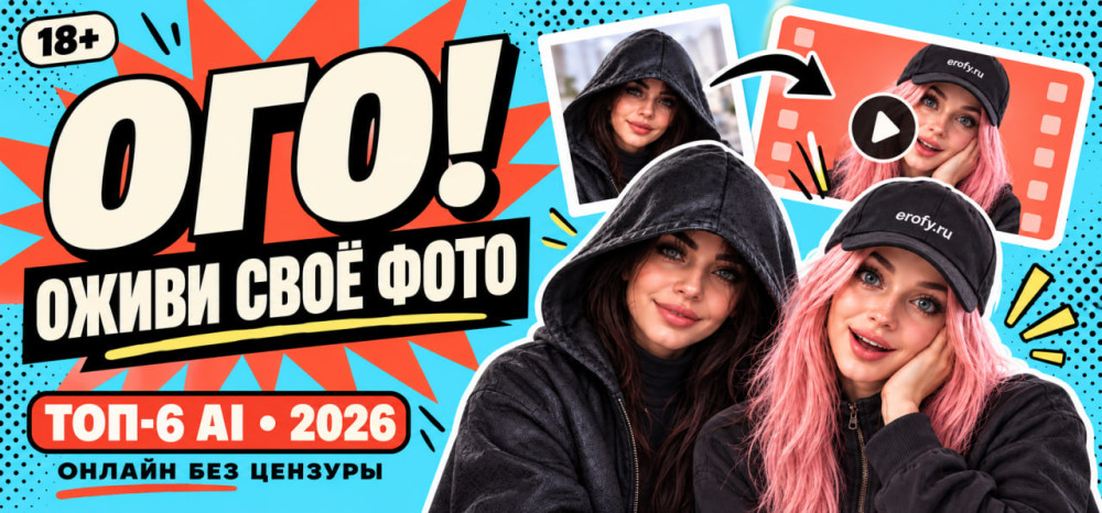 Erofy | Нейросети 18+: Ого: оживи свое фото +18 | ТОП-6 AI 18+ для оживления фотографий онлайн без цензуры в 2026