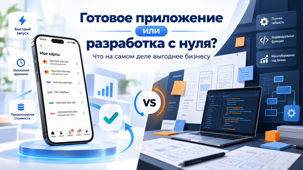 SalesKIT - конструктор приложений: Готовое мобильное приложение или разработка с нуля: что на самом деле выгоднее бизнесу